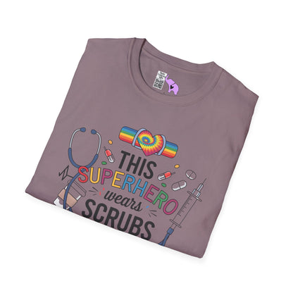 This Superhero Wears Scrubs Adult T-shirt