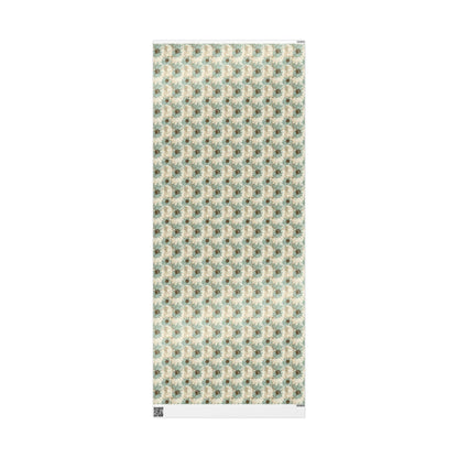 Rustic Teal Daisy Wrapping Paper
