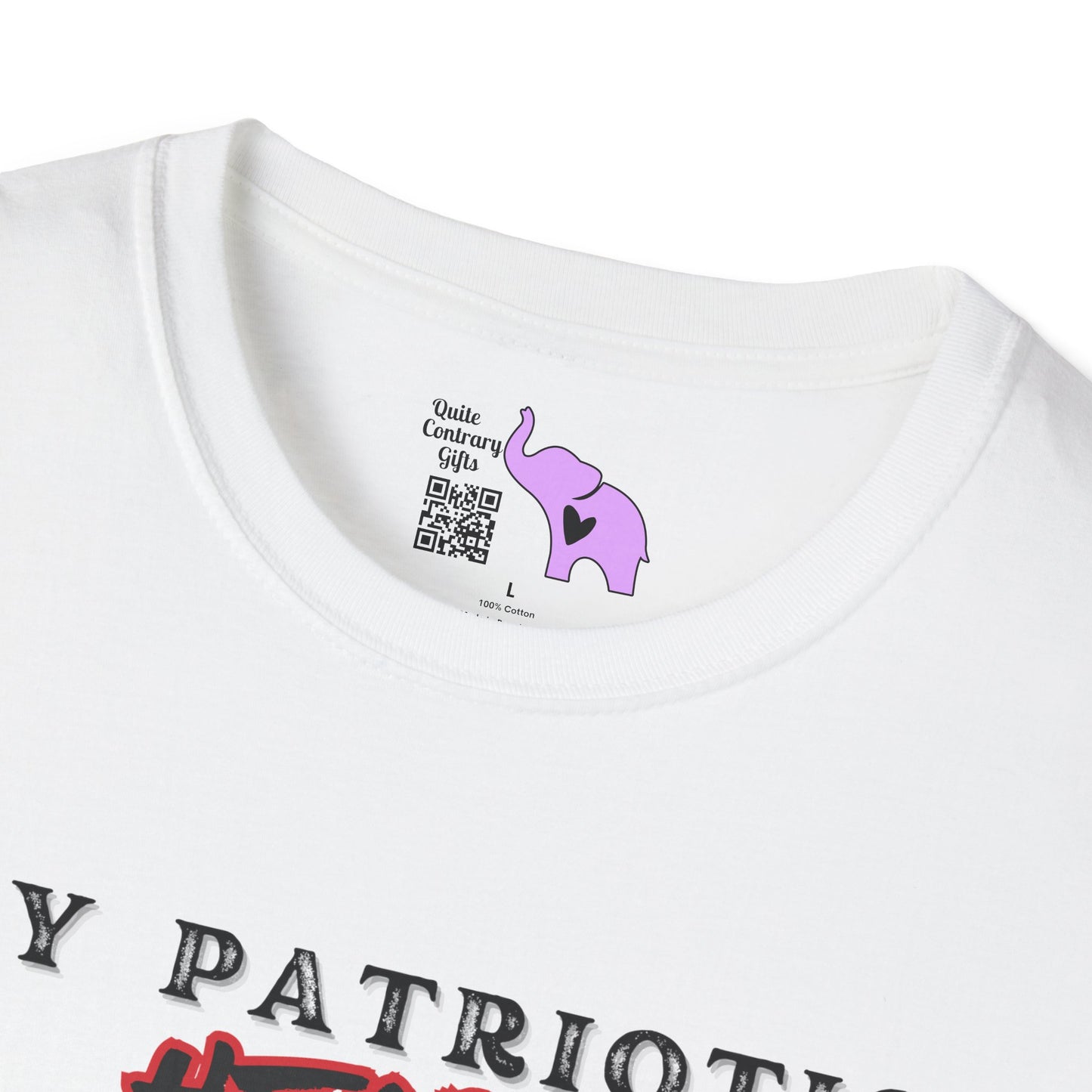 My Patriotic Heart Bleeds Red White & Blue Adult T-shirt