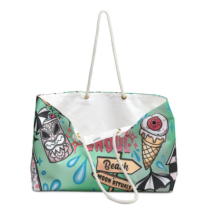 Spooky Beach House (Green) Weekender Bag