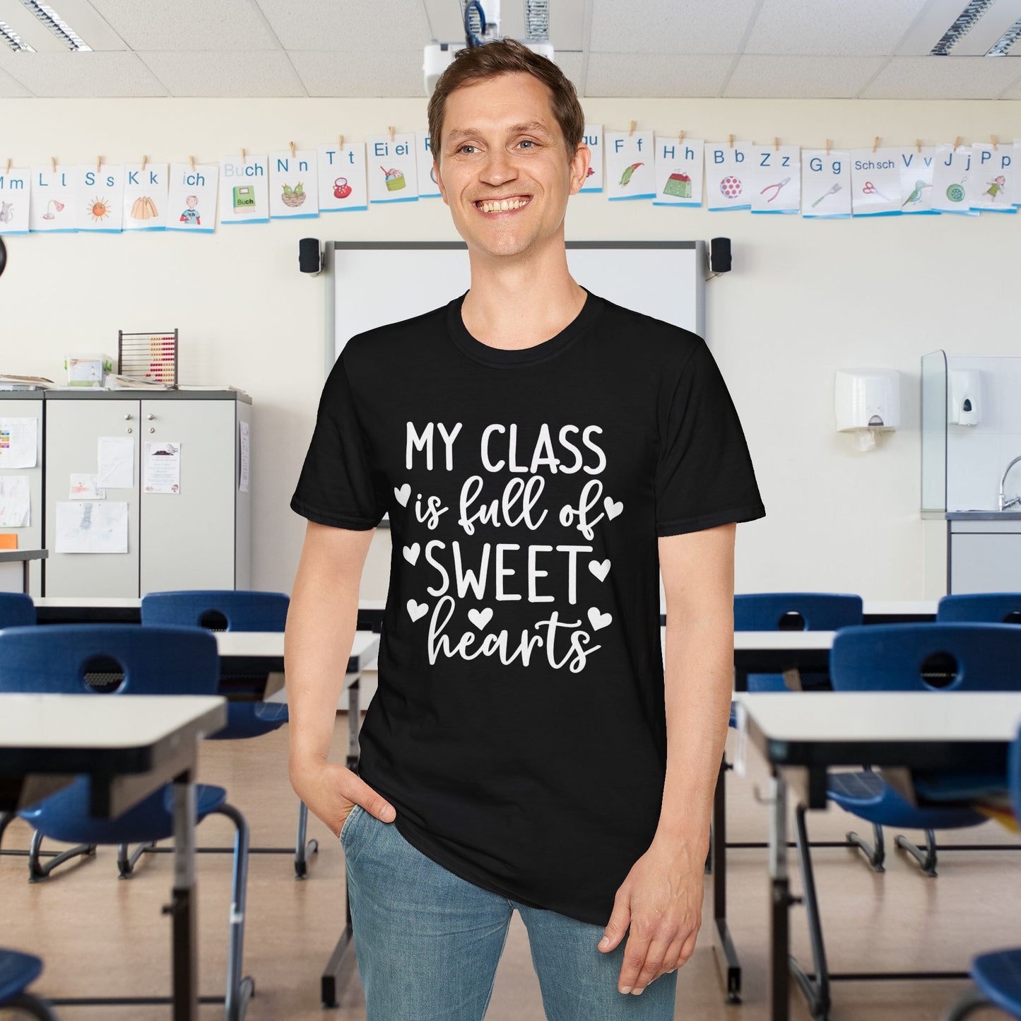 My Class is Full of Sweet Hearts Adult T-shirt