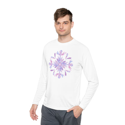 Large Snowflake 3 Adult Long Sleeve Tee