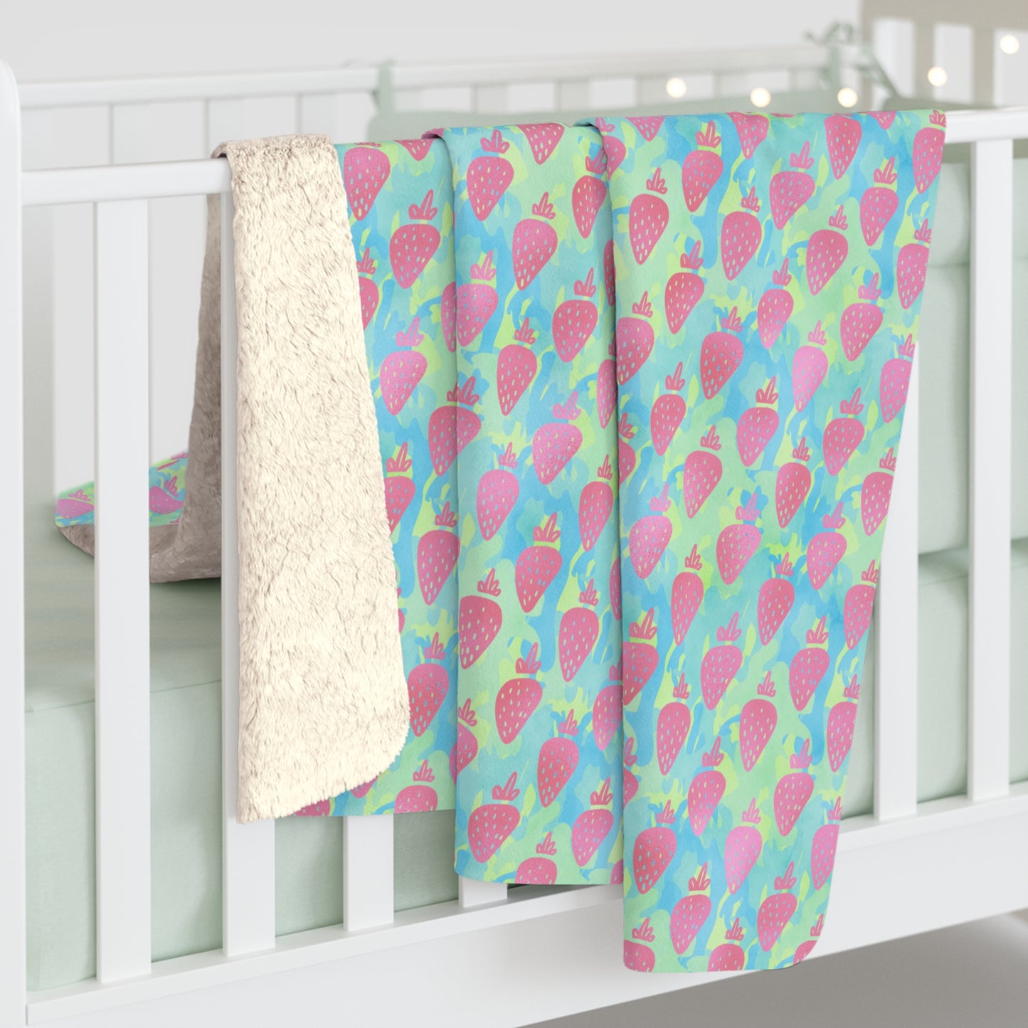 Strawberry Breeze Fleece Blanket
