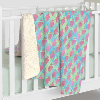 Strawberry Breeze Fleece Blanket