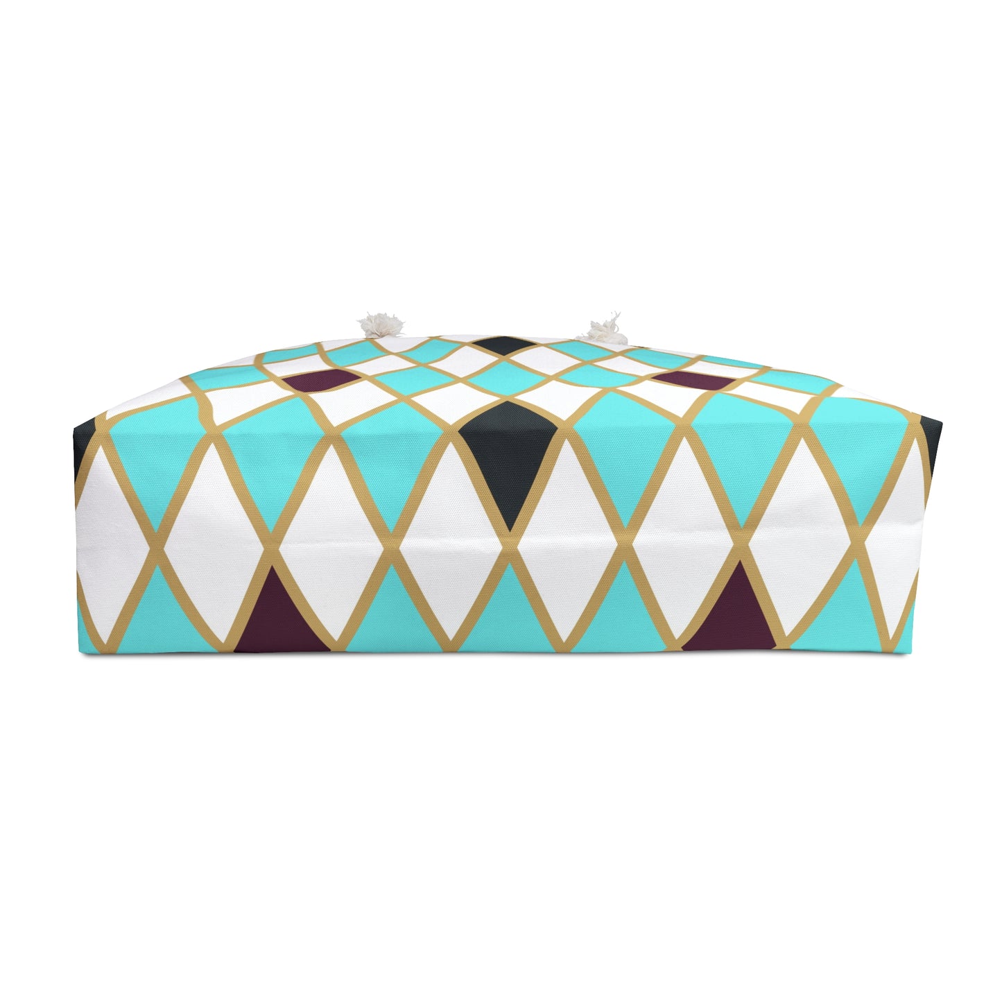 Teal/White Harlequin Weekender Bag