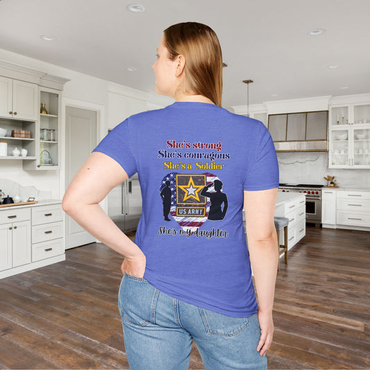 Proud Mom of US Army Soldier Daughter Adult T-shirt