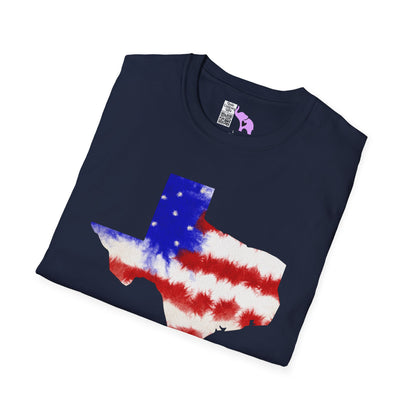 Texas American Tie Dye Flag Adult T-shirt