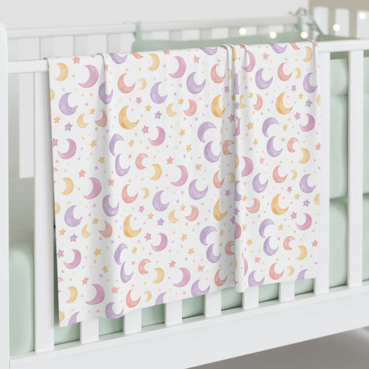 Moon & Star Snuggles Baby Swaddle Blanket