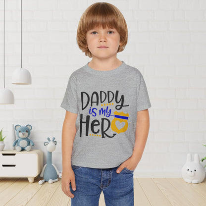 Daddy Is My Hero (Law Enforcement) Heavy Cotton™ Toddler T-shirt