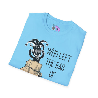 Who Left The Bag of Idiots Open Adult T-shirt