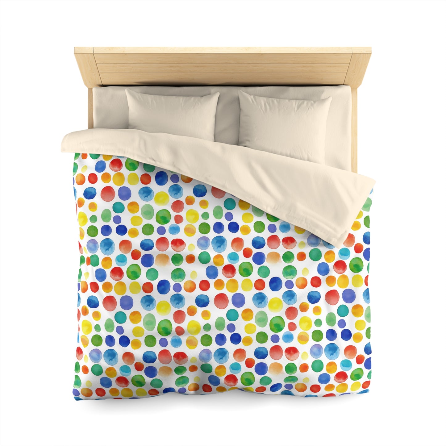 Colorful Polka Dots Microfiber Duvet Cover
