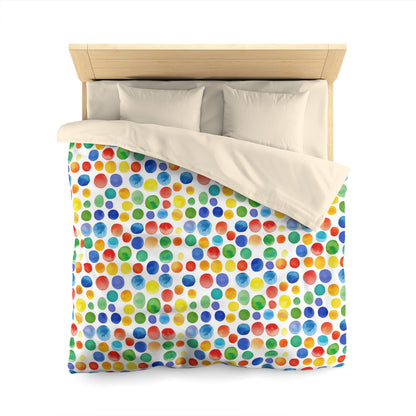 Colorful Polka Dots Microfiber Duvet Cover