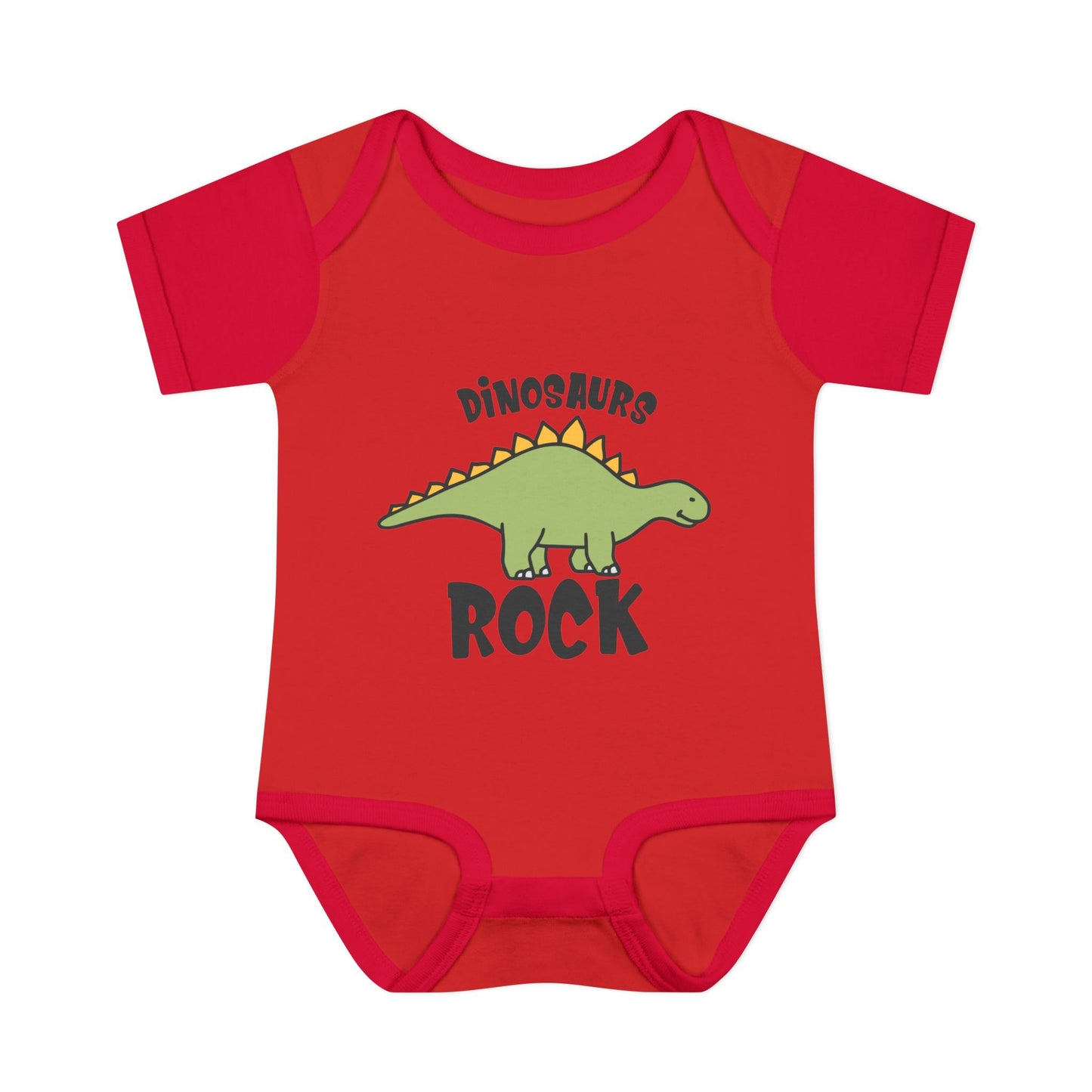 Dinosaurs Rock Baby Rib Bodysuit