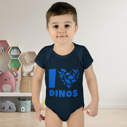 I Love Dinos (Dino Heart) Infant Baby Rib Bodysuit