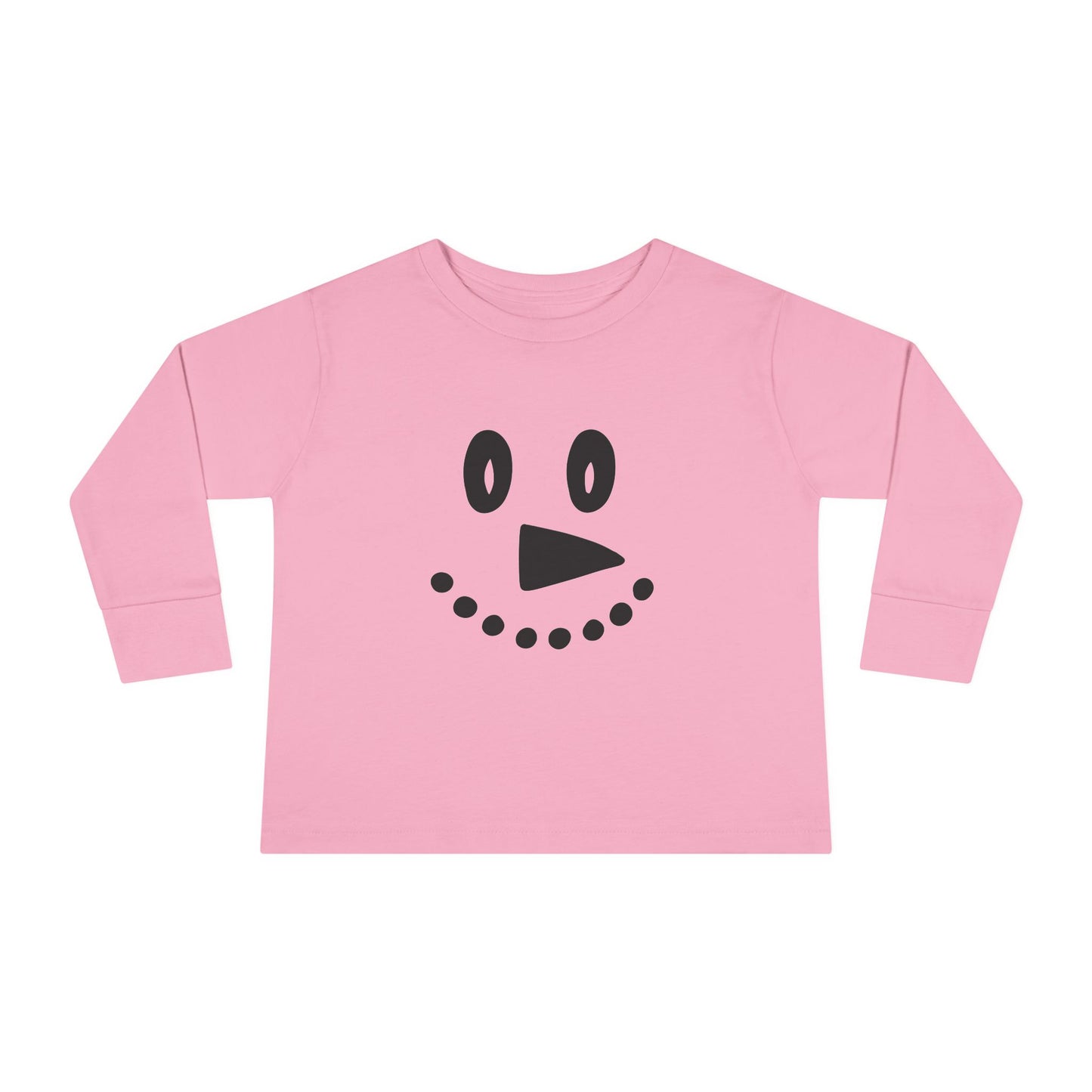 Snowman Face Toddler Long Sleeve Tee