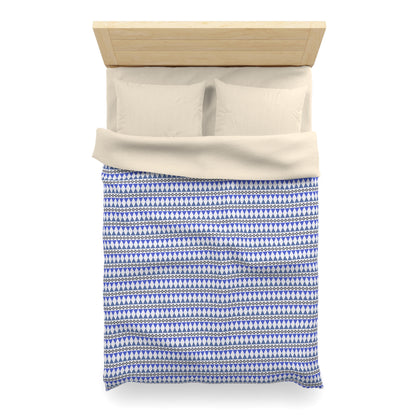 Sapphire Cairn Stripes Microfiber Duvet Cover