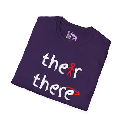 Their There They're Grammar Adult T-shirt