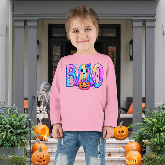 Pastel Boo Toddler Long Sleeve Tee