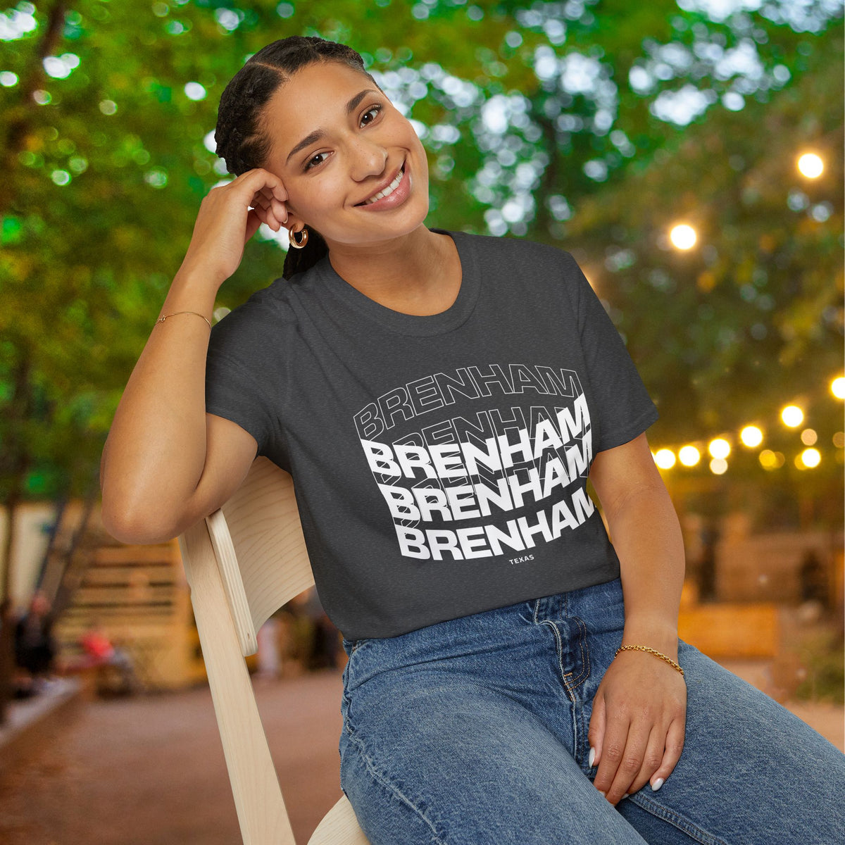 Brenham (Triple Arched) Texas Adult T-shirt