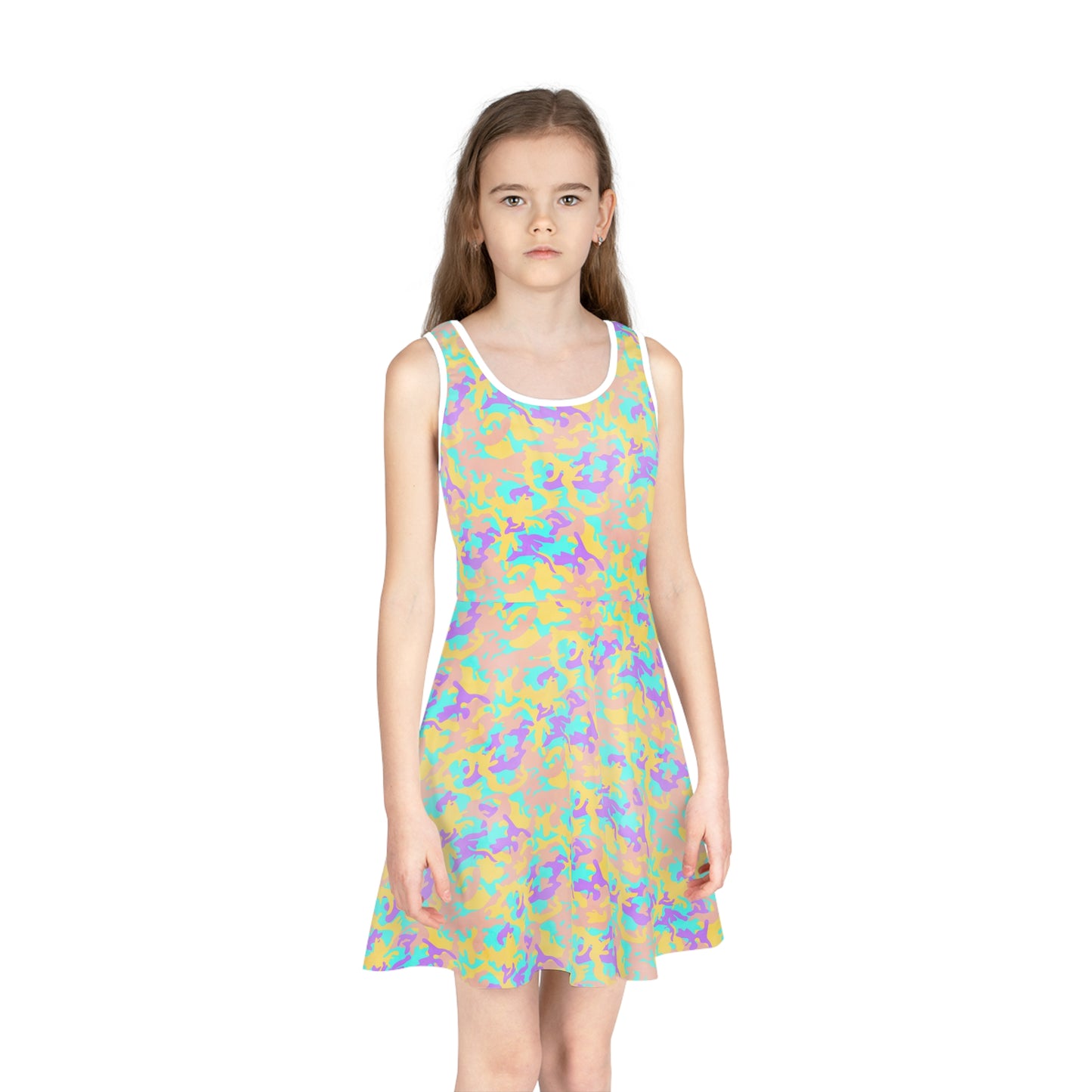 Dreamsicle Camo Girls' Sleeveless Sundress