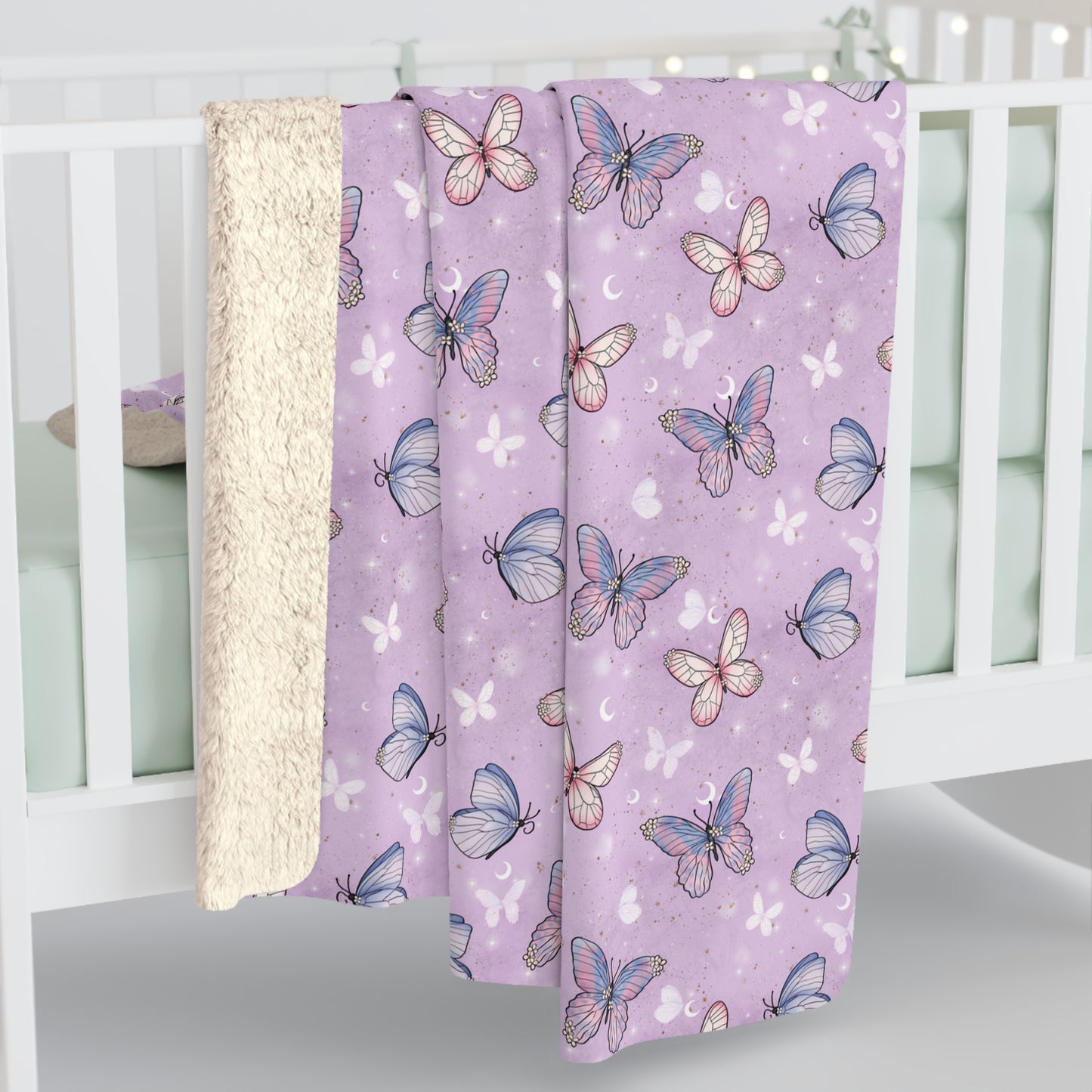 Pastel Wing Parade Sherpa Fleece Blanket