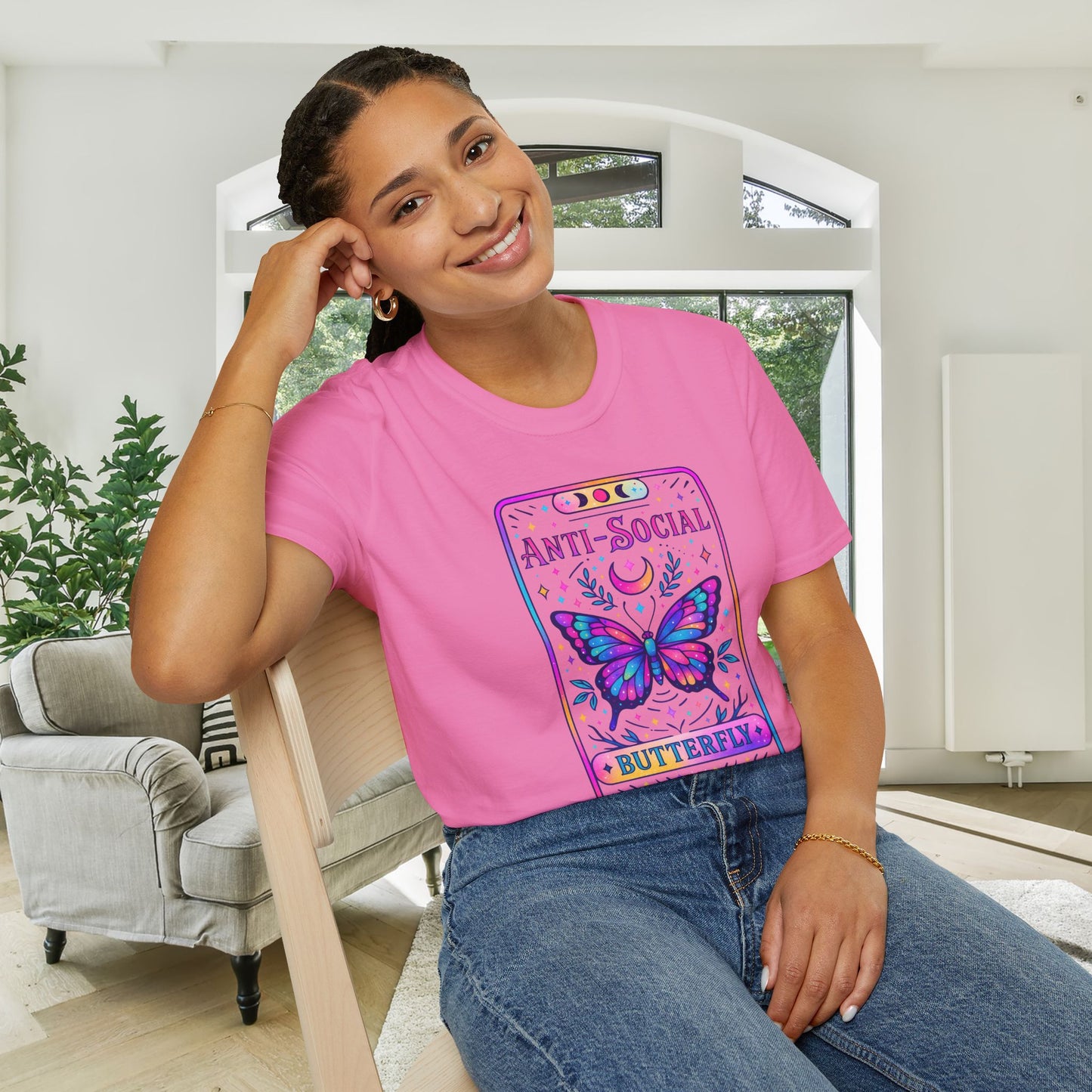 Antisocial Butterfly Adult T-shirt