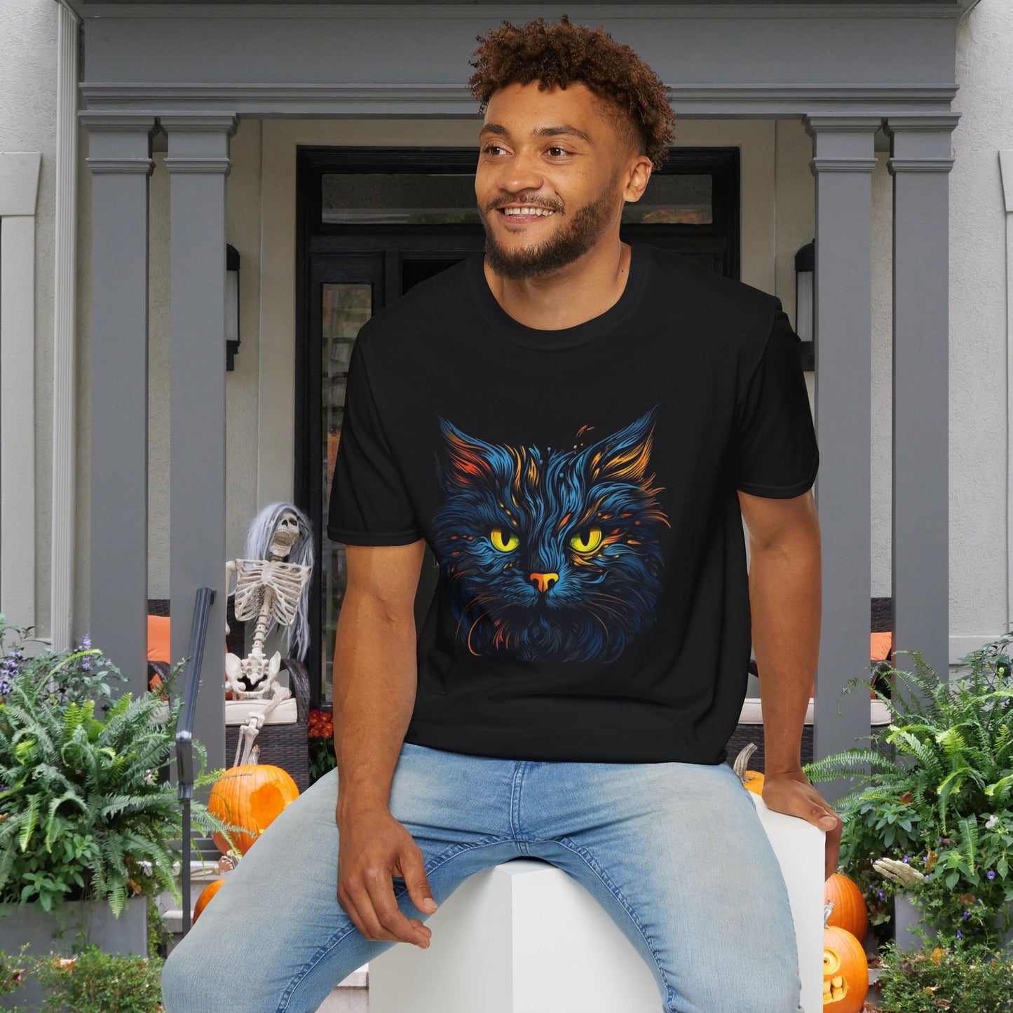 Creepy Black Cats 15 Adult T-shirt