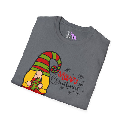 Merry Christmas Girl Gnome Adult T-shirt