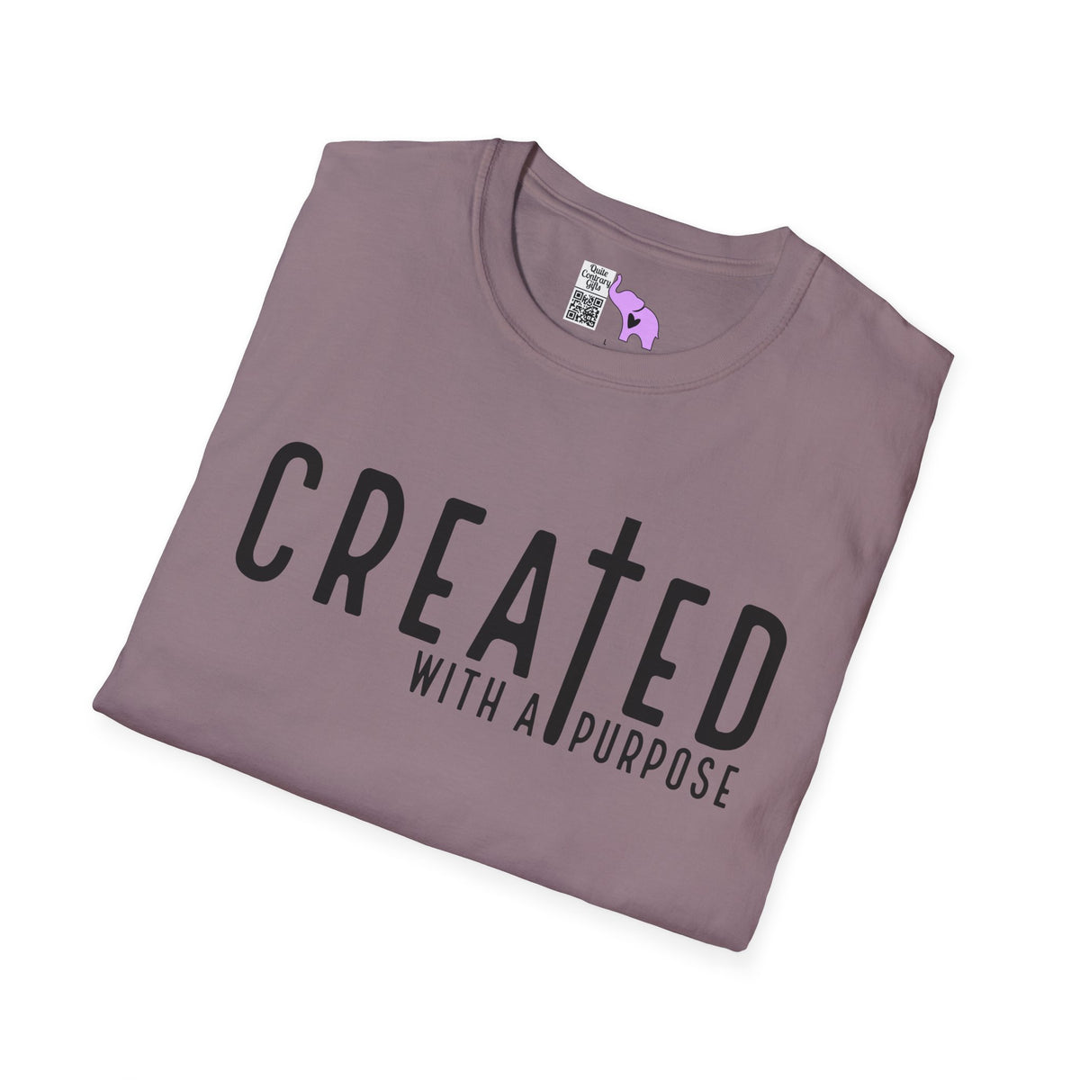 Created With A Purpose (with Cross) Adult T-shirt