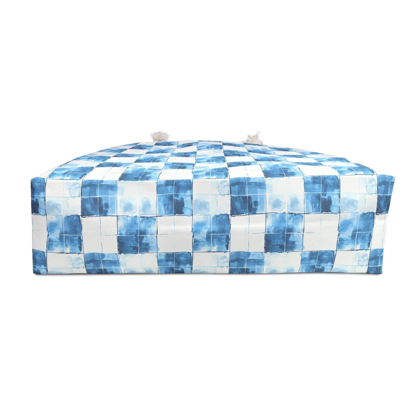 Cozy Blue Checkered Weekender Bag