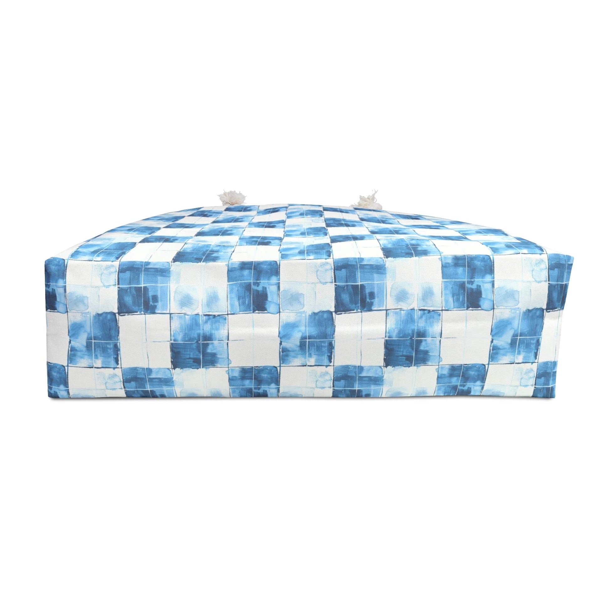 Cozy Blue Checkered Weekender Bag