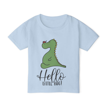 Hello Little Bug (Dinosaur) Heavy Cotton™ Toddler T-shirt