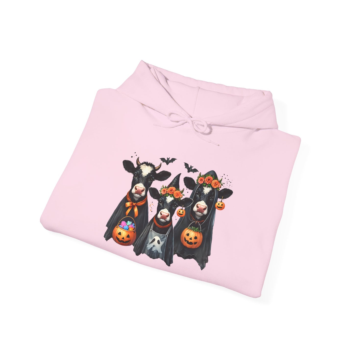 Trick or Treating Cows Heavy Blend™ Hooded Sweatshirt