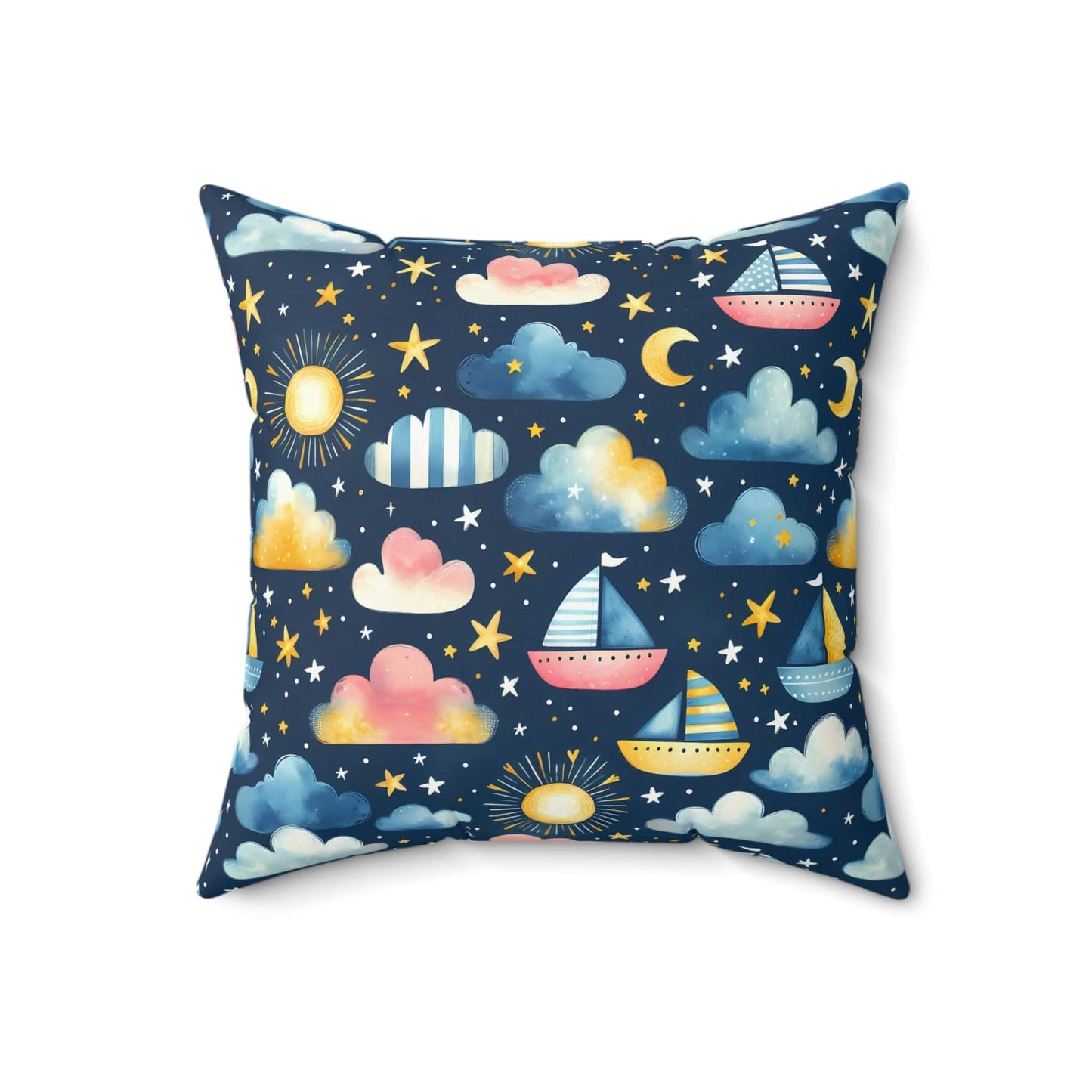 Night Sail Dreams Throw Pillow