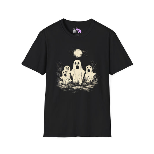 Creepy Ghost Trio Adult T-shirt