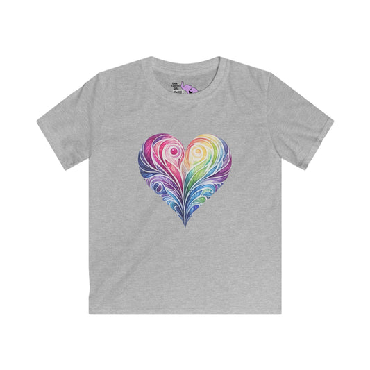 ""Colorwave Heart Youth Softstyle Tee