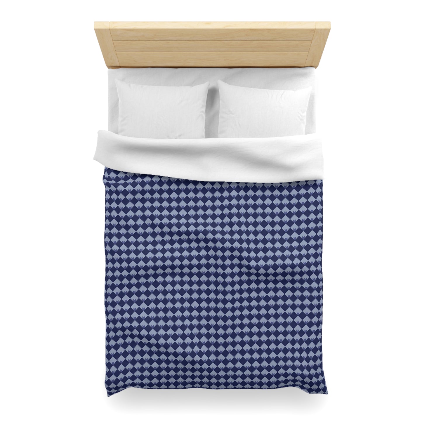 Diamond Bloom-Navy & Periwinkle Duvet Bedding Set