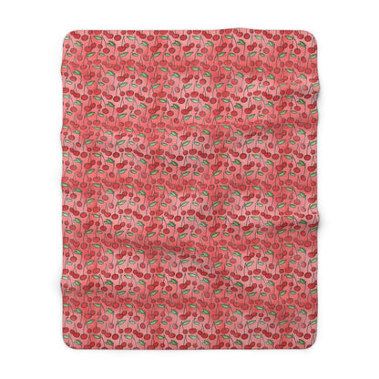 Cherry Bombshell Fleece Blanket