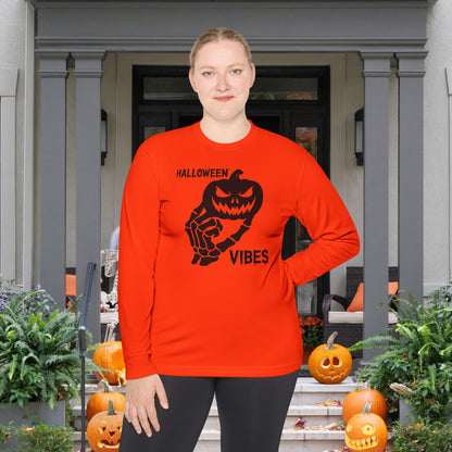Pumpkin Halloween Vibes Adult Long Sleeve Tee
