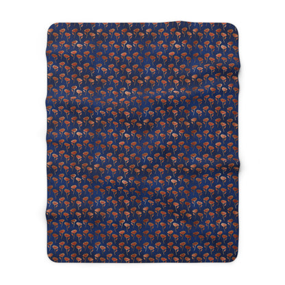 Crimson Luxe Petals Fleece Blanket