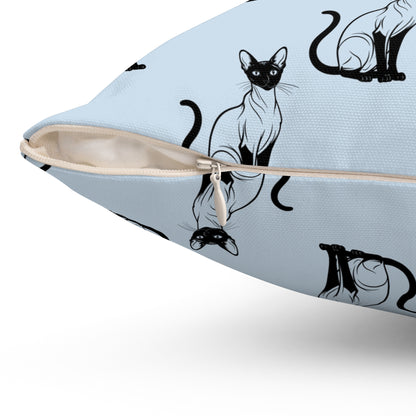 Siamese Charm – Ocean Breeze Throw Pillow