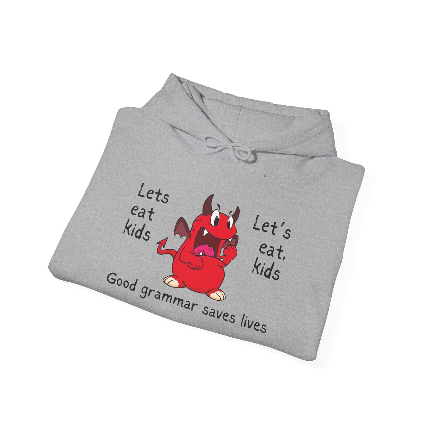 Let's Eat Kids Grammar Saves Lives Heavy Blend™ Hooded Sweatshirt