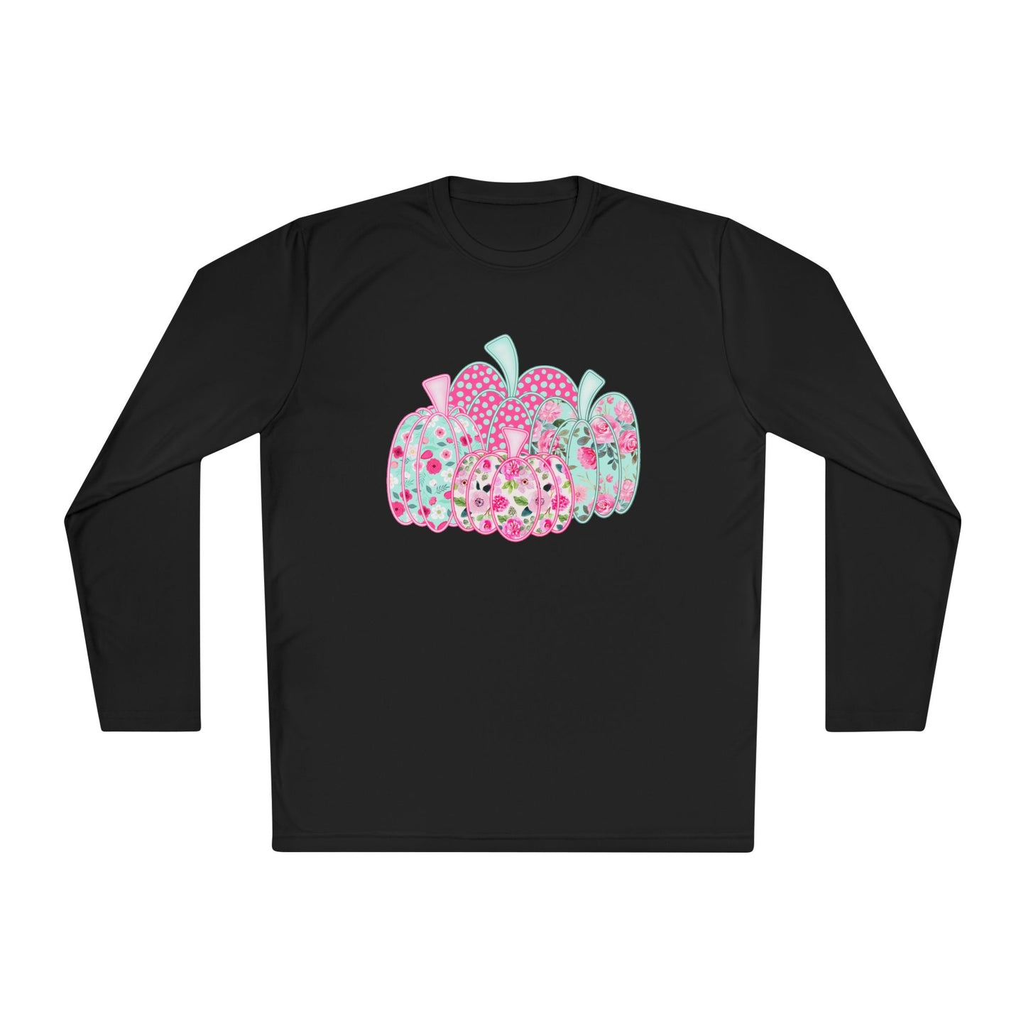 Floral Pumpkins Adult Long Sleeve Tee