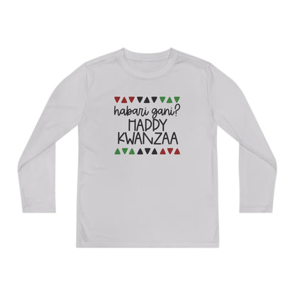 Habari Gani? Happy Kwanzaa Youth Long Sleeve Tee