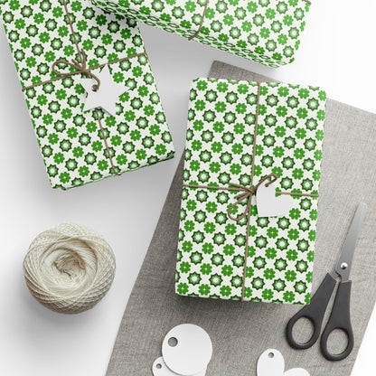 Emerald Star Garden Wrapping Paper