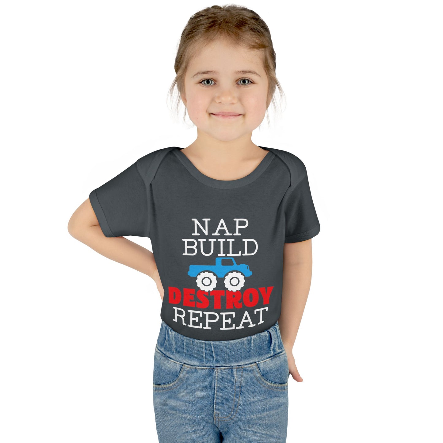 Nap Build Destroy Repeat Infant Baby Rib Bodysuit