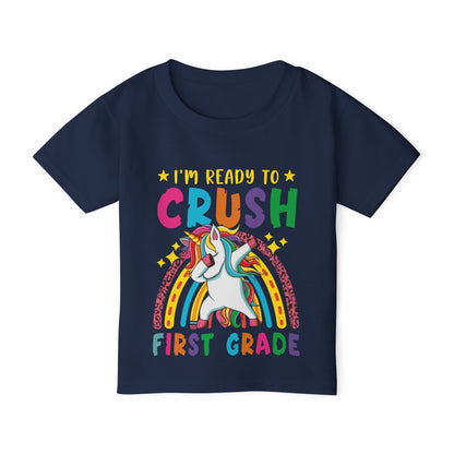 I'm Ready to CRUSH 1st Grade Unicorn Heavy Cotton™ Toddler T-shirt