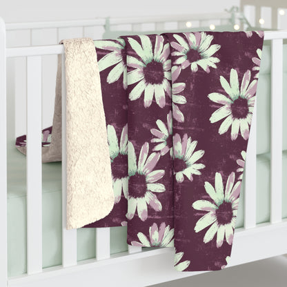 Purple Tide Petals Fleece Blanket