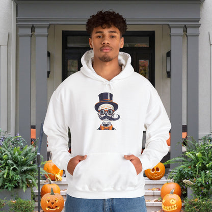 Top Hat & Mustache Skull Heavy Blend™ Hooded Sweatshirt