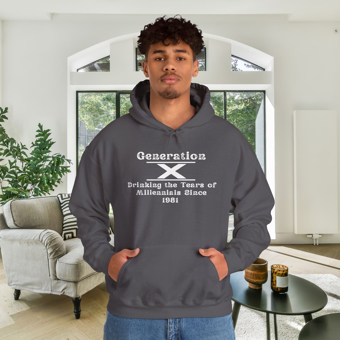 Generation X Drinking The Tears of Millennials Since 1981  Heavy Blend™ Hooded Sweatshirt